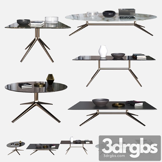 Poliform Coffee Tables Mondrian 3dsmax Download - thumbnail 1