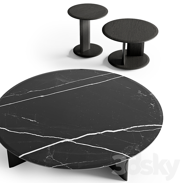 Poliform coffee tables MUSH 3DS Max Model - thumbnail 2