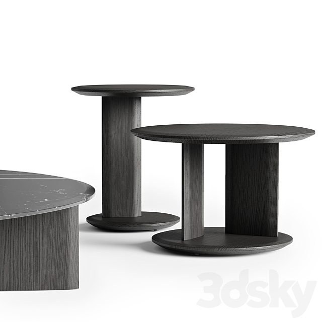 Poliform coffee tables MUSH 3DS Max Model - thumbnail 4