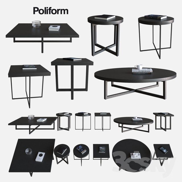 POLIFORM COFFEE TABLES YARD 3DS Max - thumbnail 3