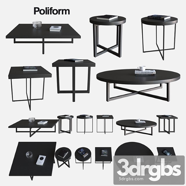 Poliform Coffee Tables Yard 3dsmax Download - thumbnail 1