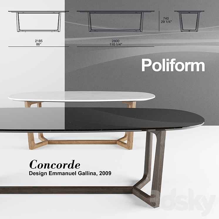 Poliform Concorde set 2 3DS Max - thumbnail 1