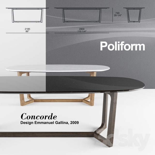 Poliform Concorde set 2 3DS Max - thumbnail 3