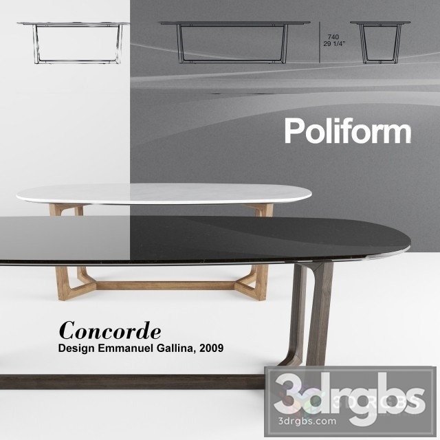 Poliform Concorde Set 2 3dsmax Download - thumbnail 1