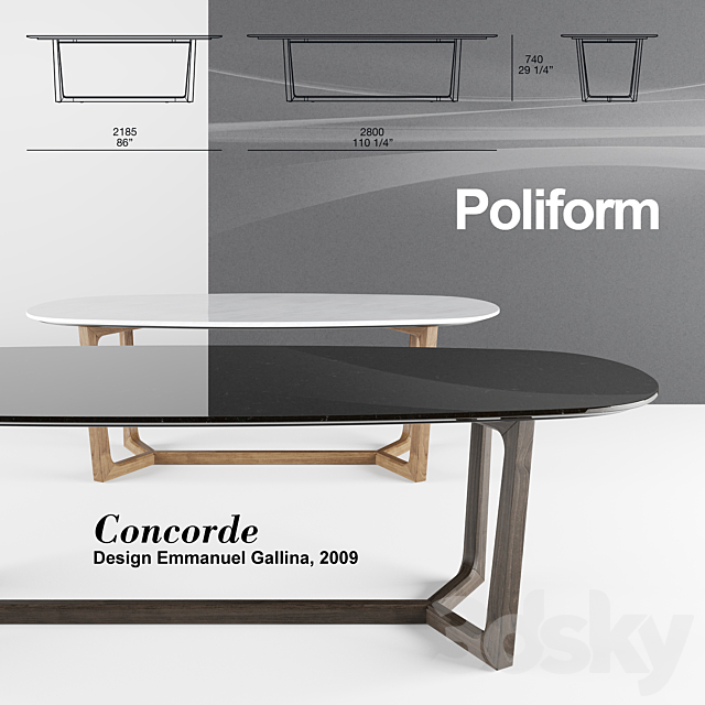 Poliform Concorde set 2 3DSMax File - thumbnail 1