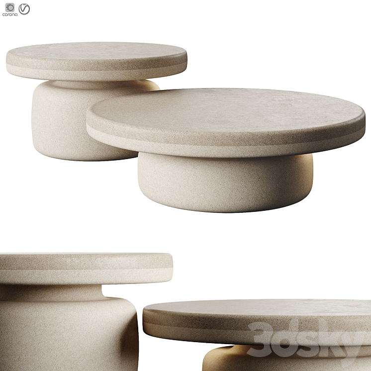 Poliform CREW 2023.2 Coffee Table 3DS Max Model - thumbnail 3