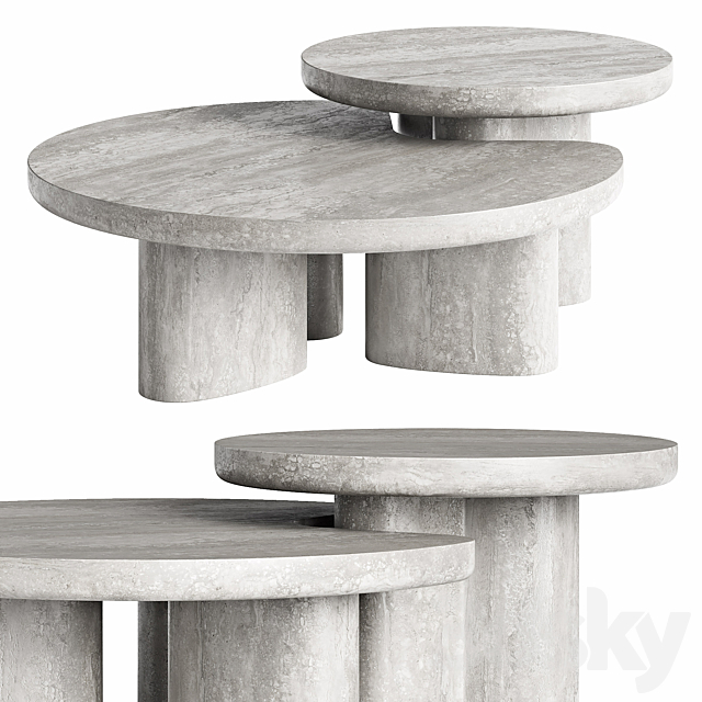 Poliform ERNEST coffee tables 3ds Max - thumbnail 1