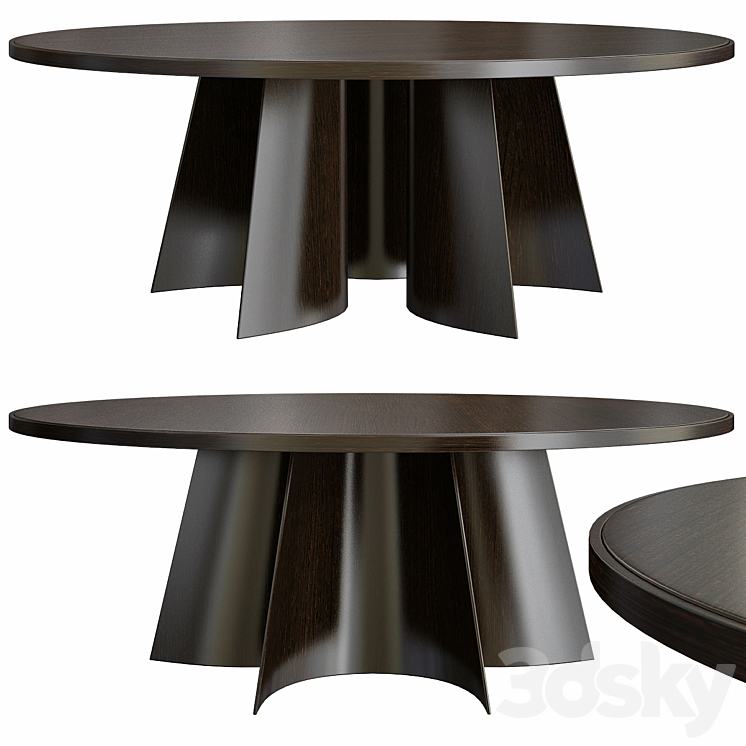 Poliform kensington round table 3DS Max - thumbnail 1