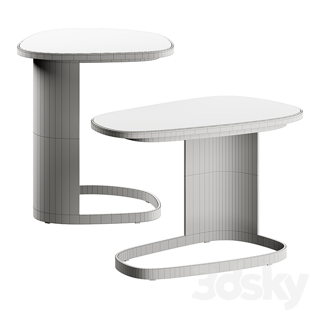 Poliform Koishi coffee table Design Jean-Marie Massaud 3DSMax File - thumbnail 2