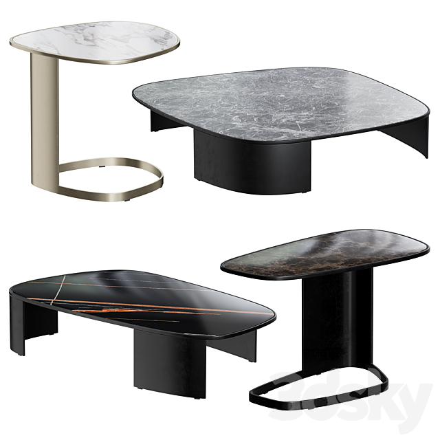 Poliform KOISHI Coffee Tables 3DSMax File - thumbnail 1