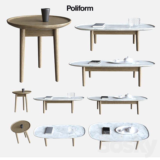 POLIFORM MAD COFFE TABLE 3DSMax File - thumbnail 1