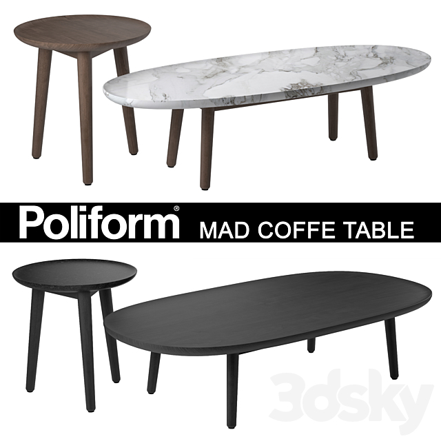 Poliform mad coffe table 3DSMax File - thumbnail 1