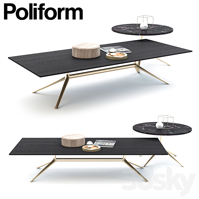 POLIFORM MONDRIAN COFFEE TABLE 3DSMax File - thumbnail 1