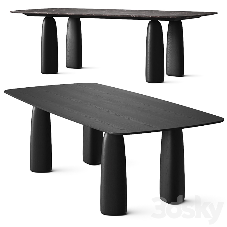 Poliform Monolith Dining Table 3DS Max Model - thumbnail 2