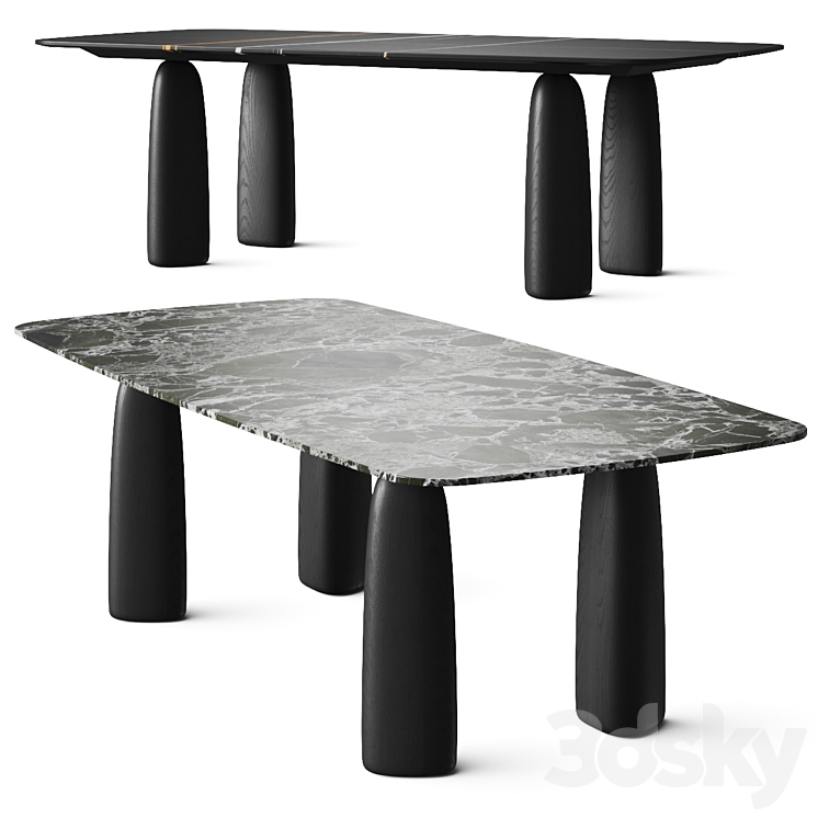 Poliform Monolith Dining Table 3DS Max - thumbnail 1