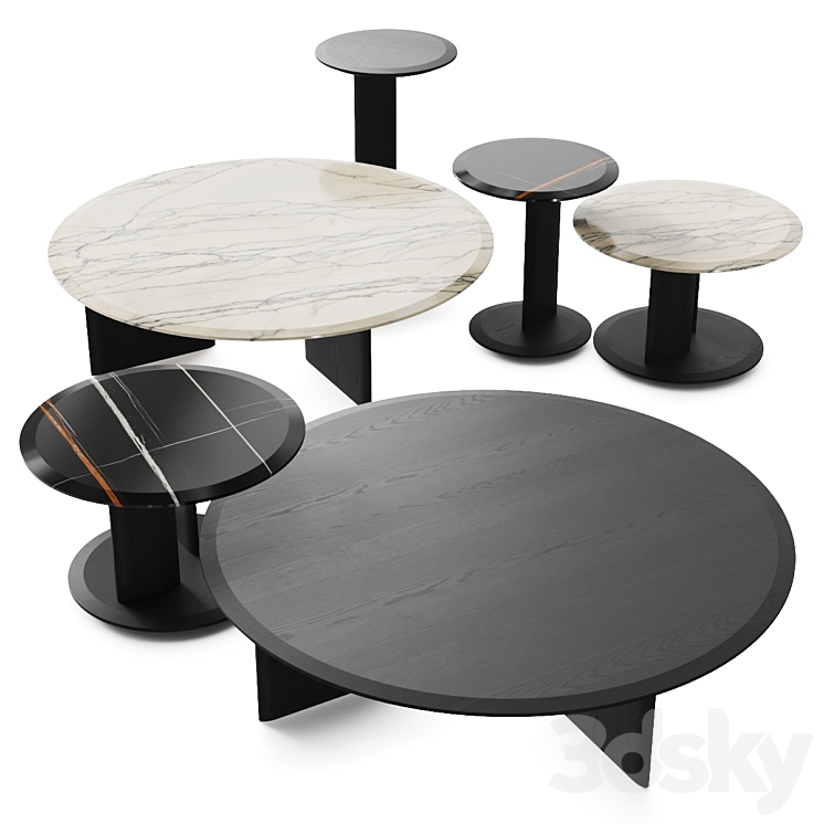 Poliform Mush Coffee Tables 3DS Max Model - thumbnail 2