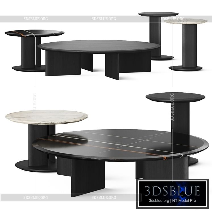 Poliform Mush Coffee Tables 3DS Max - thumbnail 3