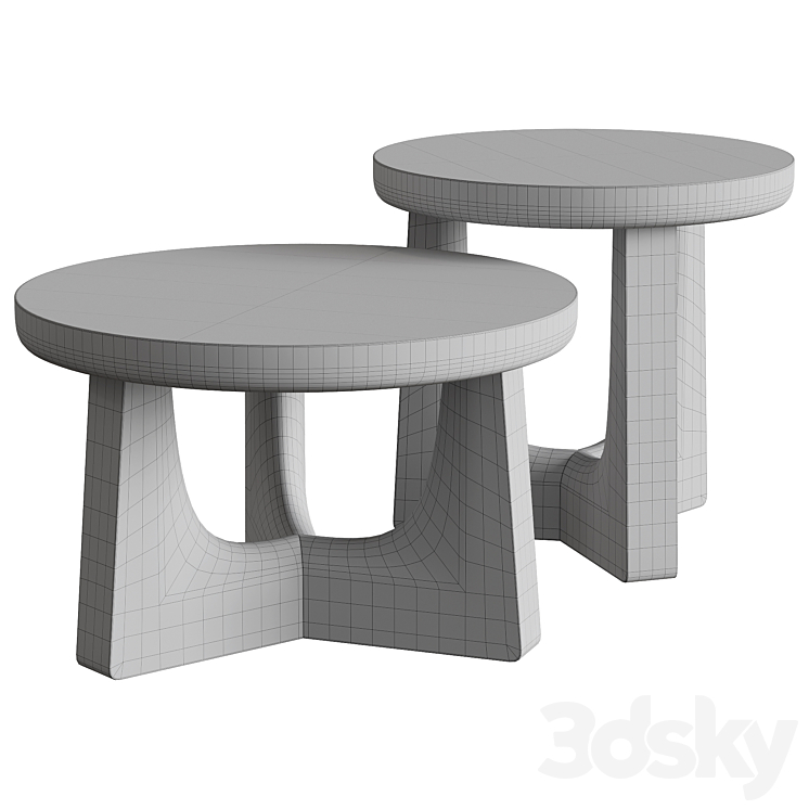 Poliform Nara Coffee Table 3DS Max - thumbnail 2