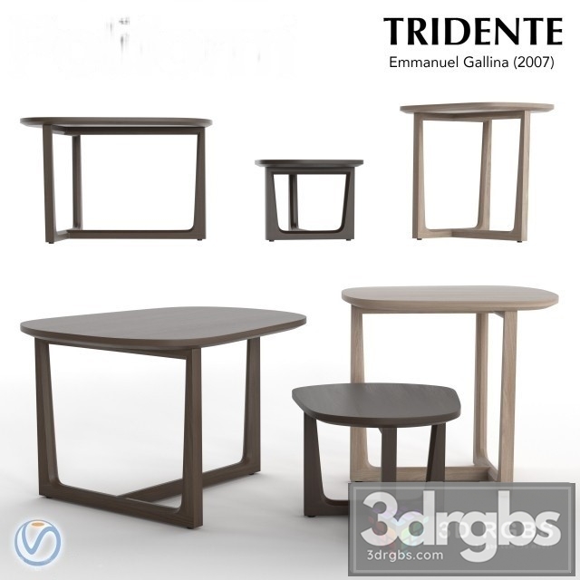 Poliform Trident Table 3dsmax Download - thumbnail 1