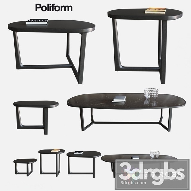 Poliform Tridente Table 3dsmax Download - thumbnail 1