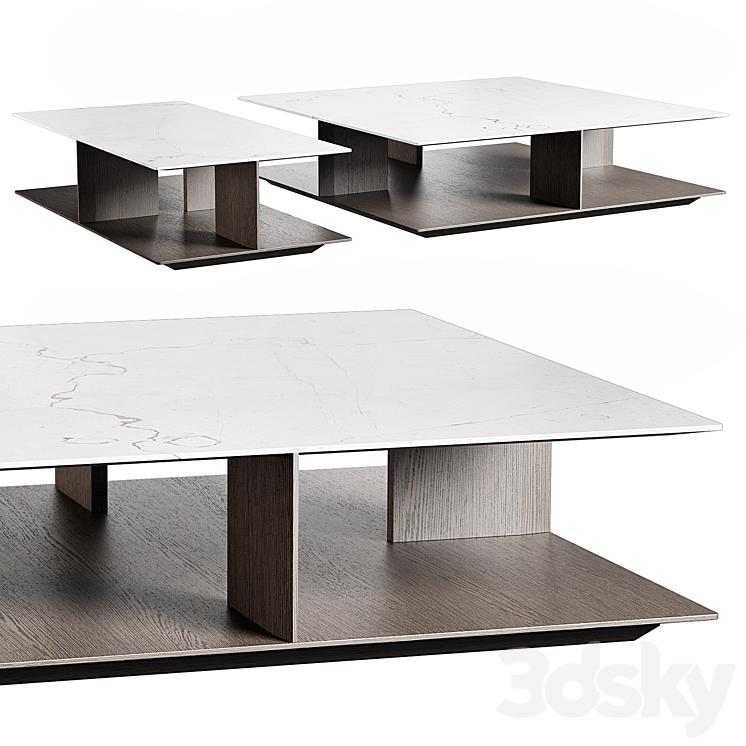 Poliform WESTSIDE coffee tables 3DS Max - thumbnail 1