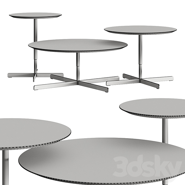 Poltrona Frau Bob Coffee Tables 3DSMax File - thumbnail 3