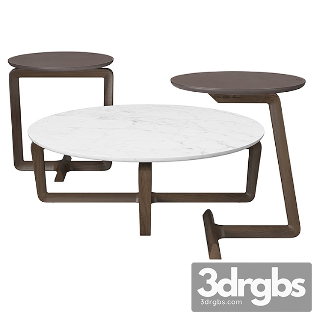 Poltrona frau – fidelio small round tables 2 3dsmax Download - thumbnail 1