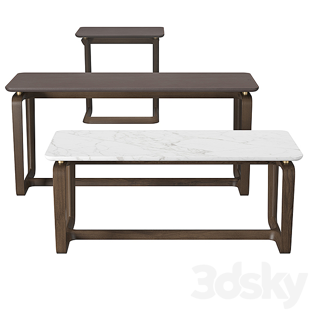 Poltrona Frau – Fidelio Small Square Tables 3DSMax File - thumbnail 1