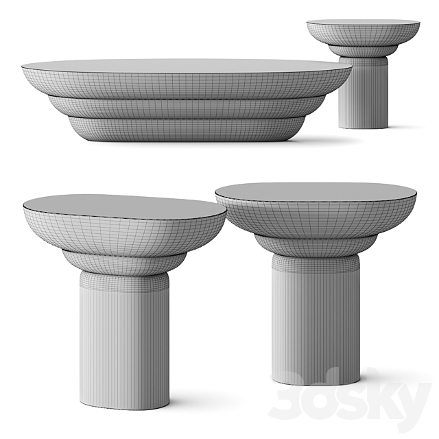 Popus Editions Babka Coffee Tables 3DSMax File - thumbnail 3