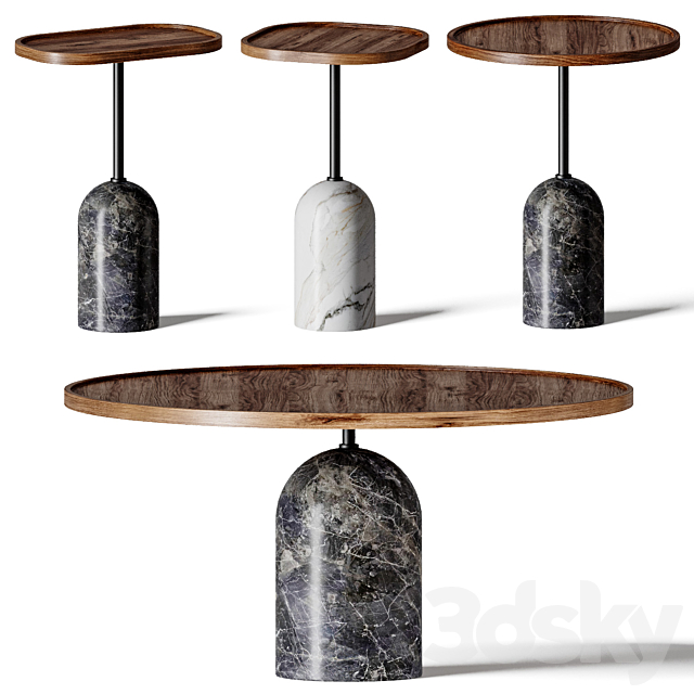 Porada Ekero Coffee and Side Tables 3dsMax Model - thumbnail 1