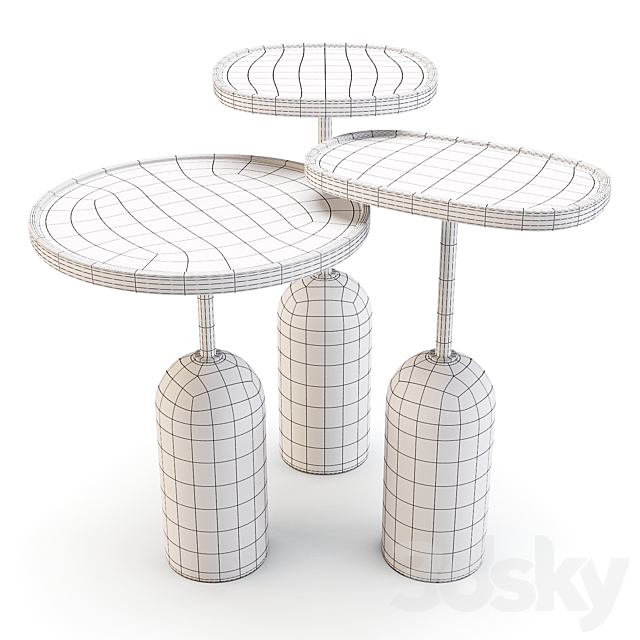 Porada: Ekero – Side Tables 3DS Max Model - thumbnail 3