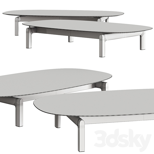 Porada Quay Ovale Center Tables 3DSMax File - thumbnail 3