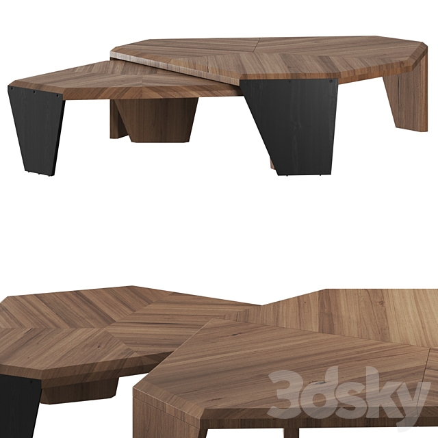 Porada Tortuga Tavolino Coffee Tables 3DSMax File - thumbnail 1