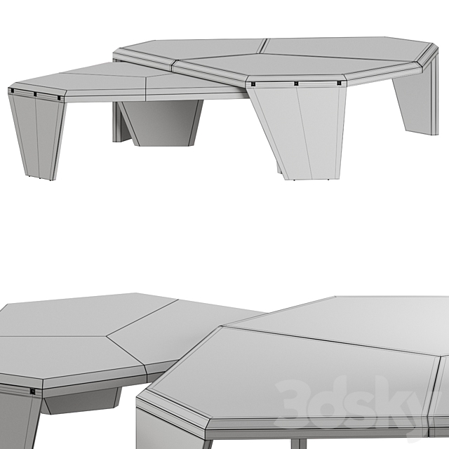 Porada Tortuga Tavolino Coffee Tables 3DSMax File - thumbnail 2