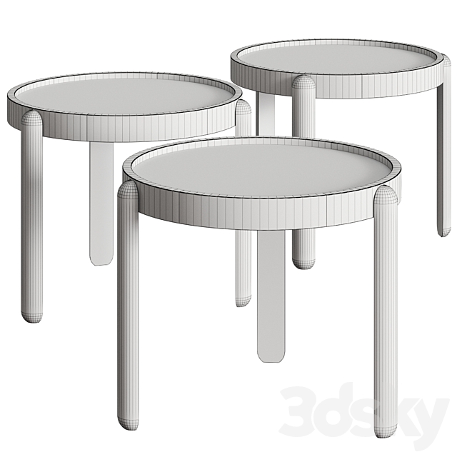 Porada Trittico Coffee Tables 3DSMax File - thumbnail 2