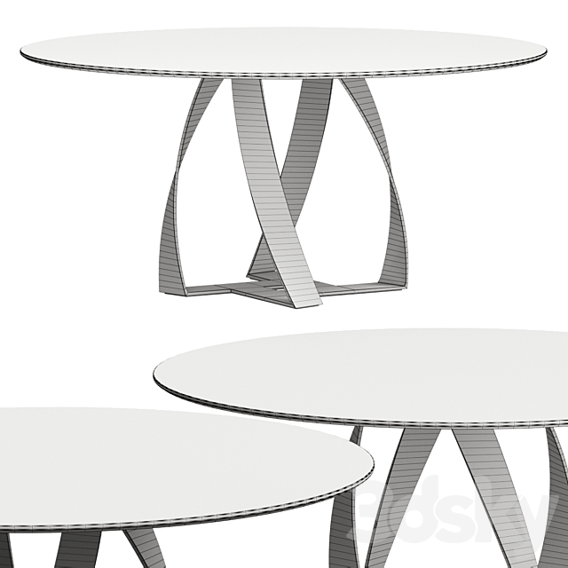 Potocco Bon Bon Dining Table 3DSMax File - thumbnail 2