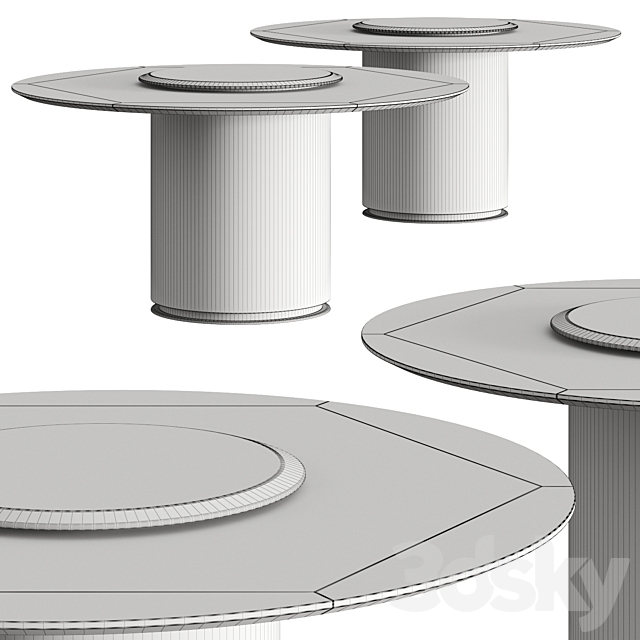 Potocco Otab 883 _ T Dining Tables 3DSMax File - thumbnail 2