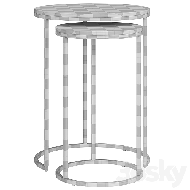 Pottery Barn_Delaney Side Table 3DS Max Model - thumbnail 5