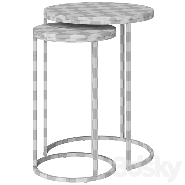 Pottery Barn_Delaney Side Table 3DS Max Model - thumbnail 6