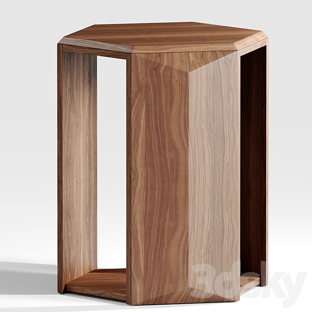 Profile Hexagon Chairside Table 3DSMax File - thumbnail 2