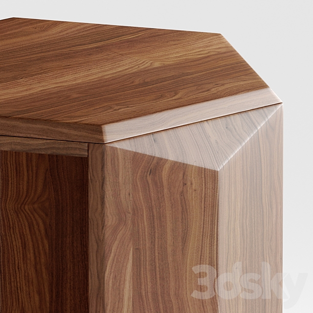 Profile Hexagon Chairside Table 3DSMax File - thumbnail 3