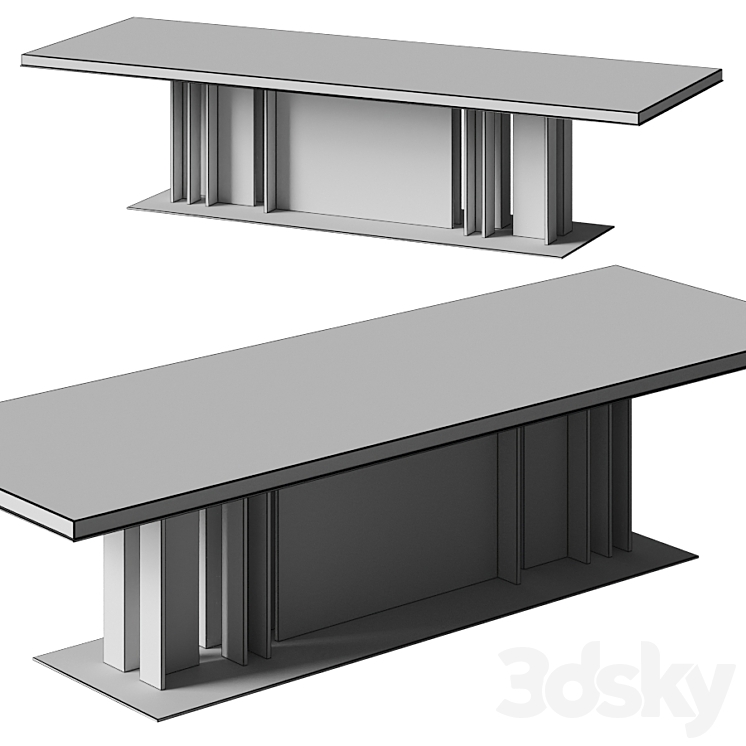 Promemoria NILA – dining table 3DS Max Model - thumbnail 2