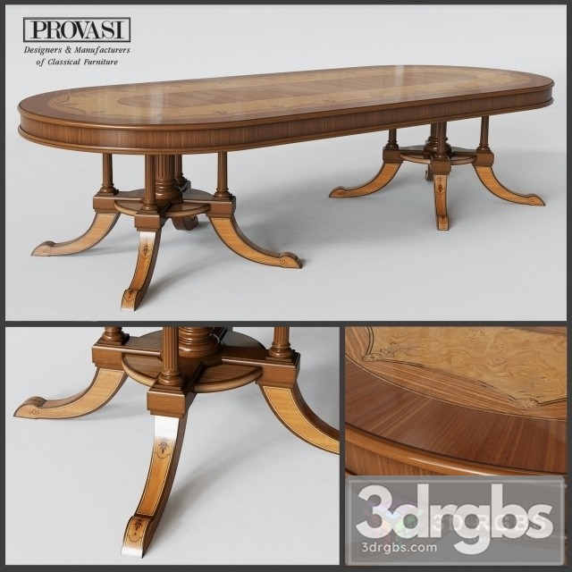 Provasi 1213 Oval Table 3dsmax Download - thumbnail 1