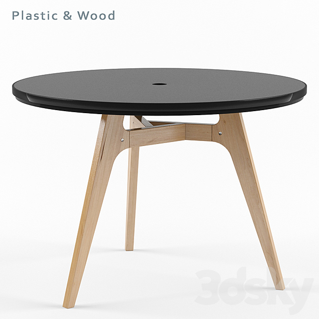 P&W (plastic and wood) table 3DSMax File - thumbnail 1