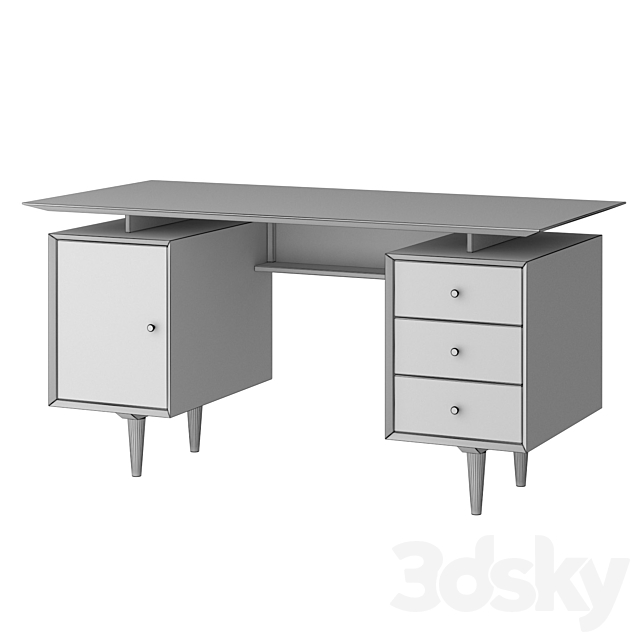 Quilda writing desk 3DS Max Model - thumbnail 2