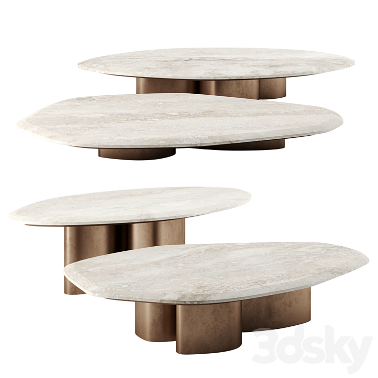 Ragali coffee tables by Roberto Cavalli Home 3DS Max - thumbnail 1