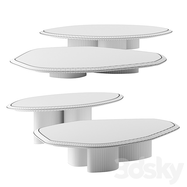 Ragali coffee tables by Roberto Cavalli Home 3DSMax File - thumbnail 2