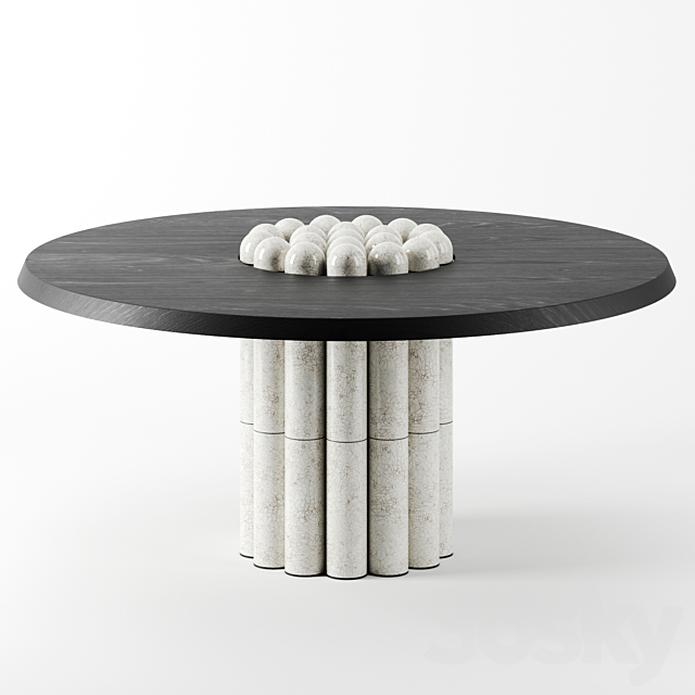 Raku-Yaki Dining Table by Emmanuelle Simon 3DSMax File - thumbnail 1