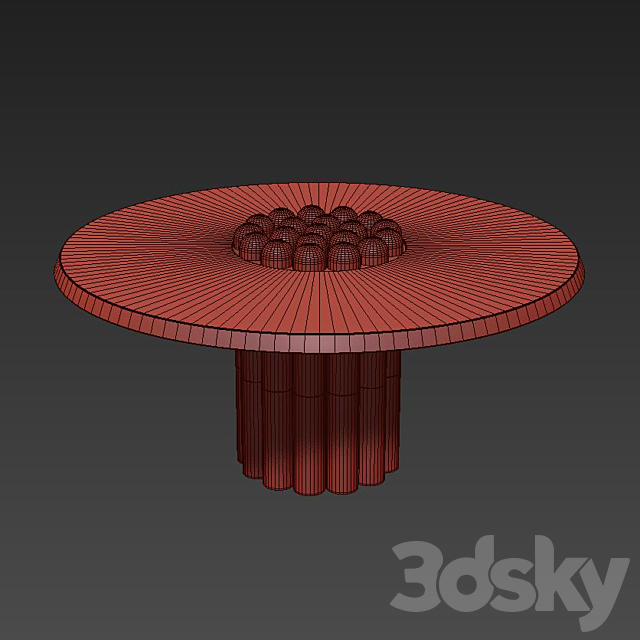 Raku-Yaki Dining Table by Emmanuelle Simon 3DSMax File - thumbnail 2