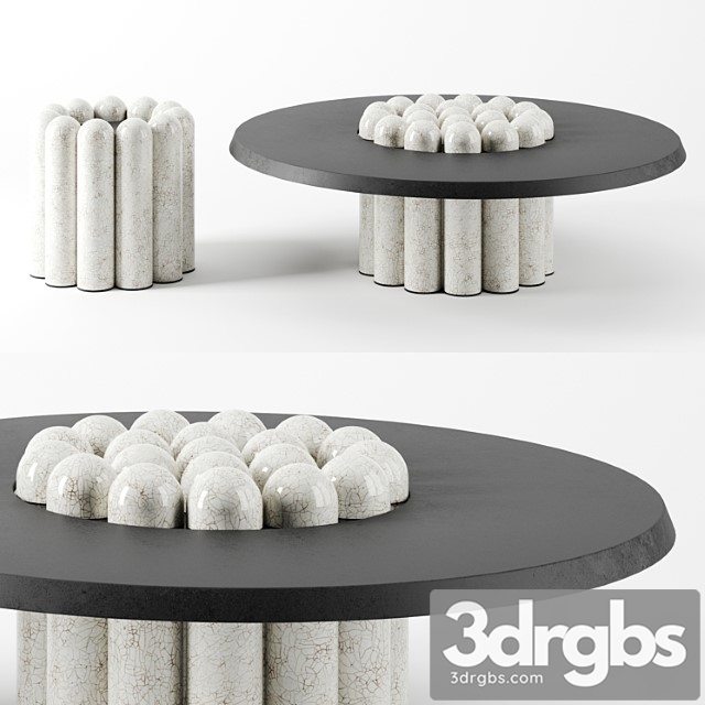 Raku-yaki side tables by emmanuelle simon 2 3dsmax Download - thumbnail 1